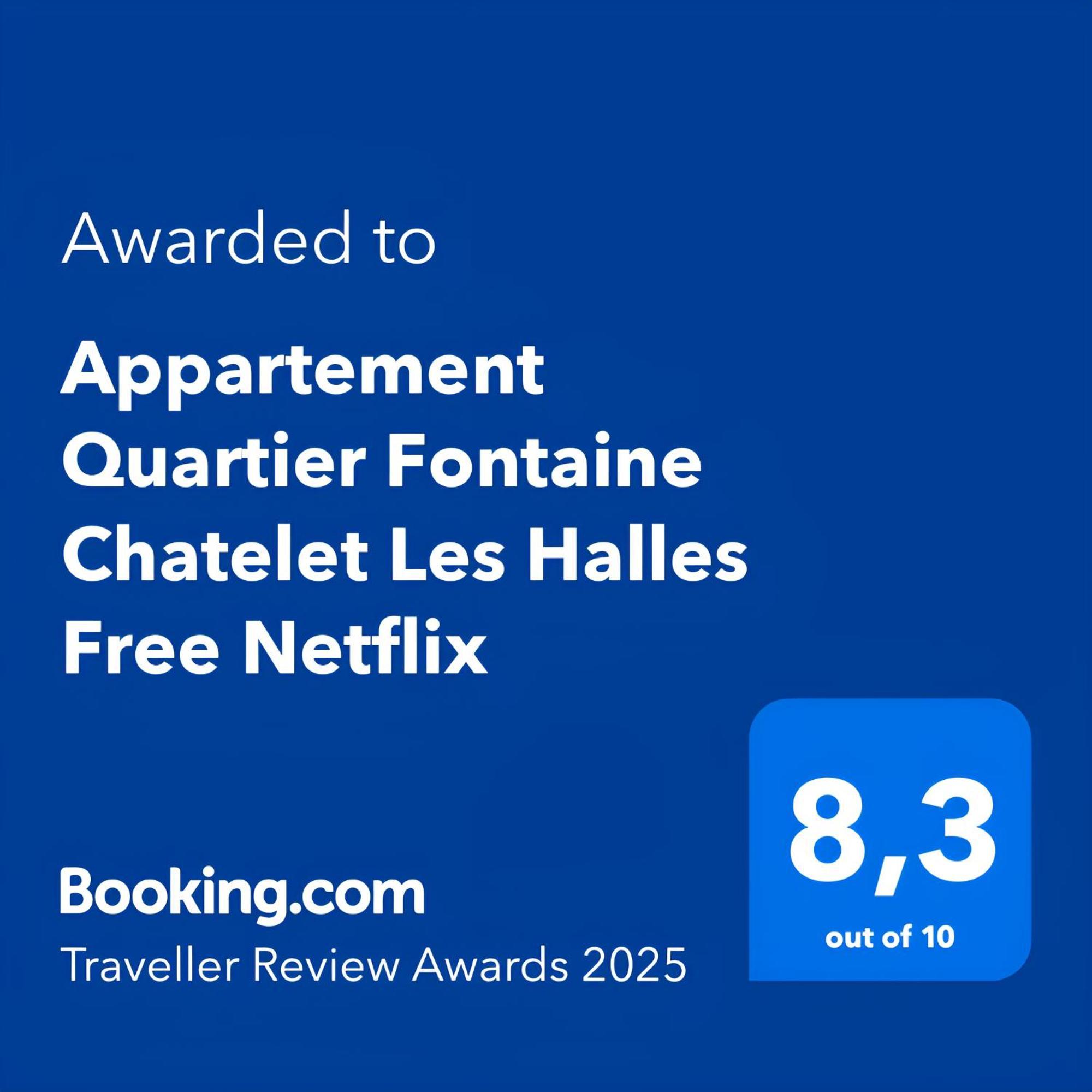 Appartement Quartier Fontaine Chatelet Les Halles Free Netflix 파리 외부 사진